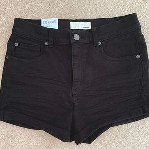 NWT Black High Waisted Garage Shorts Size 3
